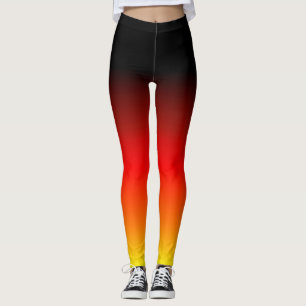 Leggings Gradiente rojo negro