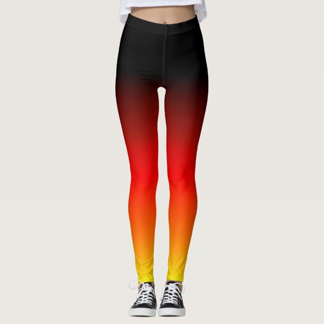 Leggings Gradiente rojo negro (Anverso)