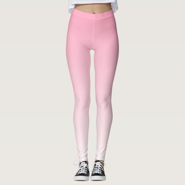 Leggings Gradiente rosa y blanco suave (Anverso)