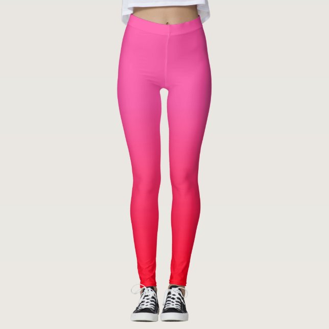 Leggings Gradiente rosa y rojo (Anverso)