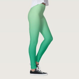 Leggings Gradiente verde oscuro a claro con estilo