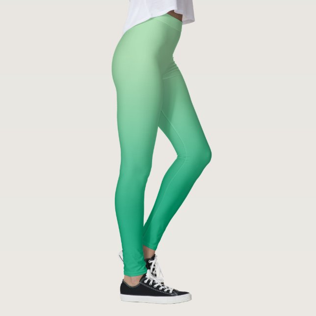 Leggings Gradiente verde oscuro a claro con estilo (Derecha)