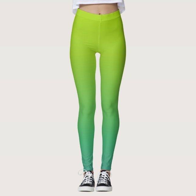 Leggings Gradiente verde y azul (Anverso)