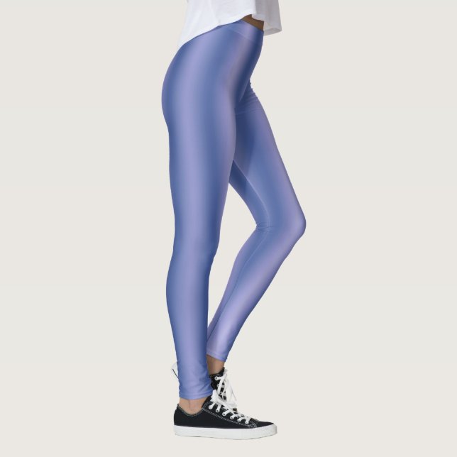 Leggings gradiente vertical de rayas azules (Derecha)