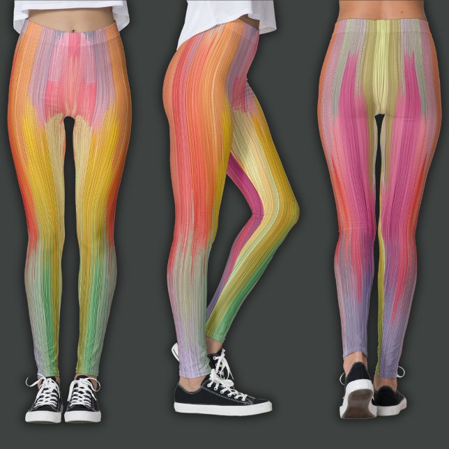 Leggings Gradientes Abstractos | Goteo de Arcoíris (Subido por el creador)