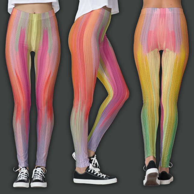 Leggings Gradientes Abstractos | Goteo de Arcoíris (Subido por el creador)