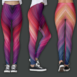 Leggings Gradientes abstractos | Línea de Chevron