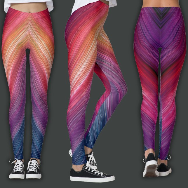 Leggings Gradientes abstractos | Línea de Chevron (Subido por el creador)
