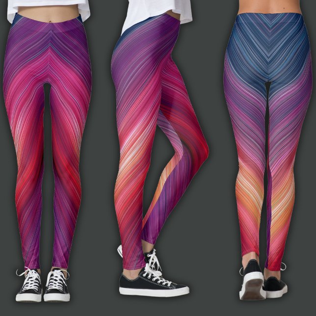 Leggings Gradientes abstractos | Línea de Chevron (Subido por el creador)