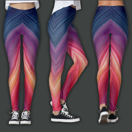 Leggings Gradientes abstractos | Línea de Chevron