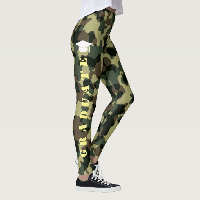 Leggings Graduado de diseño militar ROTC de Camuflaje de Gu (Derecha)