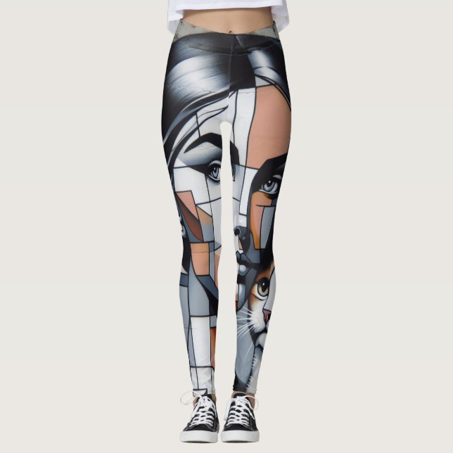 Leggings Graffiti Cat Lady (Anverso)