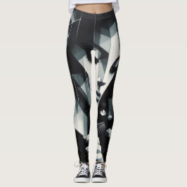 Leggings Graffiti Cat Lady