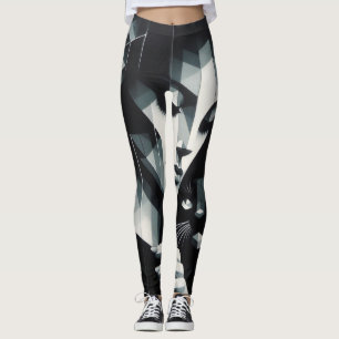 Leggings Graffiti Cat Lady