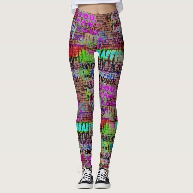 Leggings Graffiti de arte urbano (Anverso)
