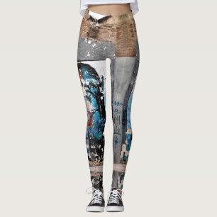 Leggings Graffiti de Monkey Retro Personalizado Leyendas