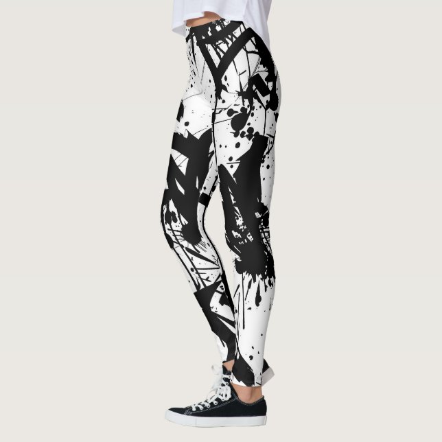 Leggings Graffiti en blanco y negro (Izquierda)