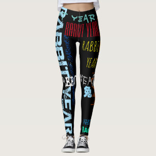 Leggings Graffiti estilo Conejo repetido año 2023 L