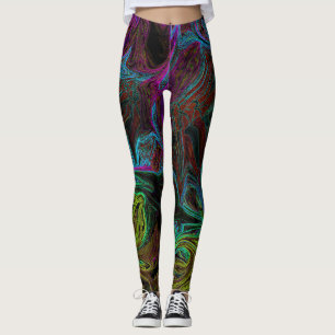 Leggings Graffiti líquido brillante amarillo