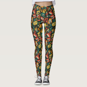 Leggings Graffiti Monstruo Eek Negro Halloween (1)