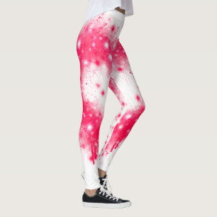 Leggings Graffiti spray pintura rosa brillante diseño del c