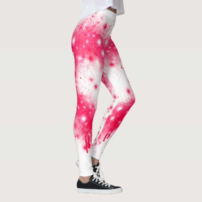 Leggings Graffiti spray pintura rosa brillante diseño del c (Derecha)