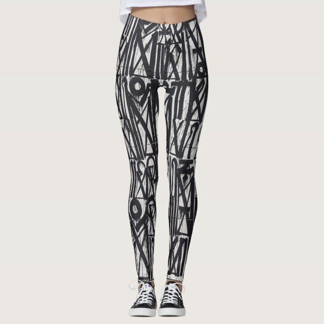 Leggings Graffiti tribal por todas partes en leggatas impre (Anverso)
