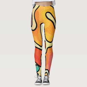 Leggings Graffiti urbano: Textura de arte sin costura.