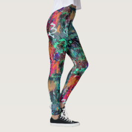 Leggings Graffiti Wall and Spray Paint Splatt