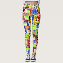 Leggings Graffiti, yoga, fitness