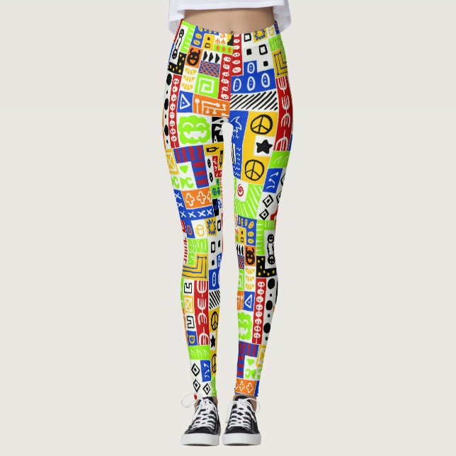 Leggings Graffiti, yoga, fitness (Anverso)