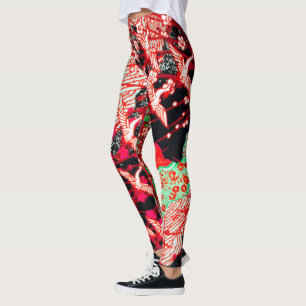 LEGGINGS GRÁFICAS VOLADORAS CON FLORES DE PRIMAVERA, FLORE