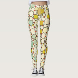 Leggings Gráfico de arte estilo retro