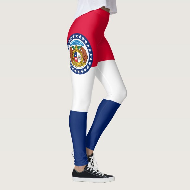 Leggings Gráfico de la bandera del estado dinámico de Misur (Derecha)