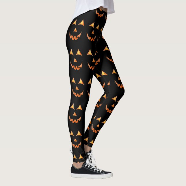 Leggings Gráfico de la Calabaza de Calabaza de Halloween Ja (Derecha)