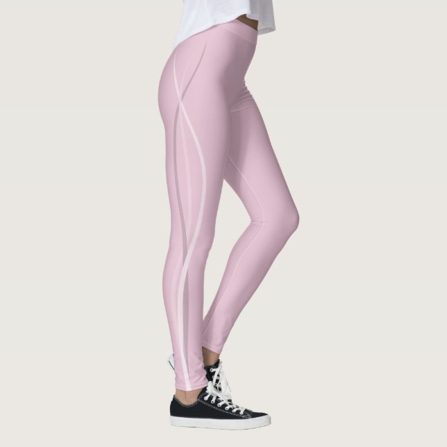 Leggings Gráfico de líneas de movimiento mínimo rosado y ed (Derecha)