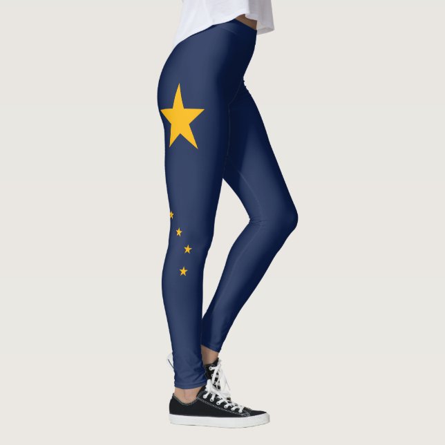 Leggings Gráfico dinámico de la bandera del estado de Alask (Derecha)