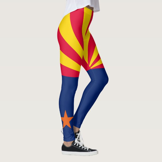Leggings Gráfico dinámico de la bandera del estado de Arizo (Derecha)