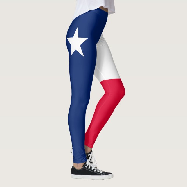 Leggings Gráfico dinámico de la bandera del estado de Tejas (Derecha)