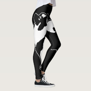 Leggings Gráficos de Keeshond - Arte de perro original lin