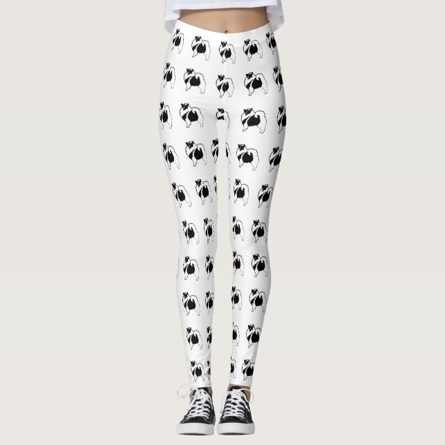 Leggings Gráficos de Keeshond - Arte de perro original lind (Anverso)