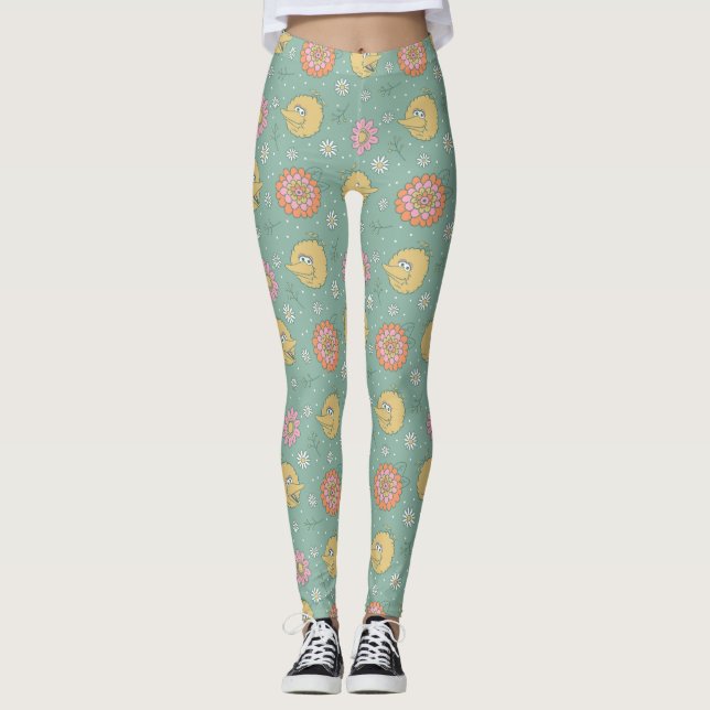 Leggings Gran Bird | Patrón floral de buenos vibraciones (Anverso)