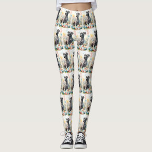 Leggings Gran danés con huevos de Pascua