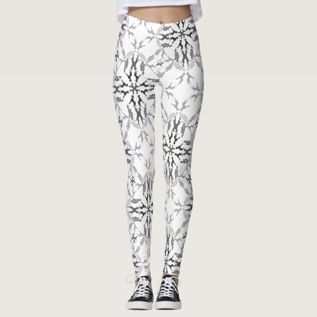 Leggings Gran Danés Negro y Blanco (Anverso)