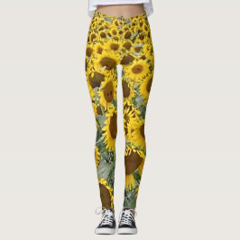 Leggings Gran Ejercicio De Yoga En Marcha De Los Girasoles 