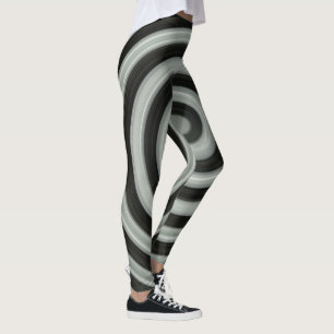 Leggings gran espiral negra y blanca