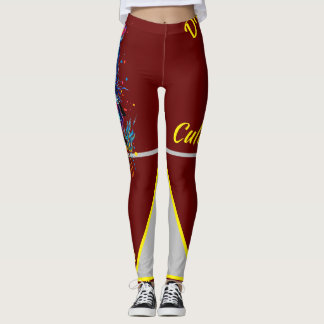 Leggings Gran gato de cultura divina besa choque amarillo