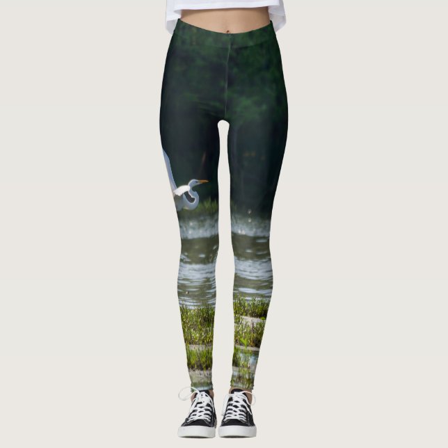Leggings Gran Volante de Egret Blanco (Anverso)