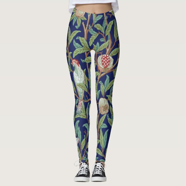 Leggings Granada y pájaro pequeño, William Morris (Anverso)