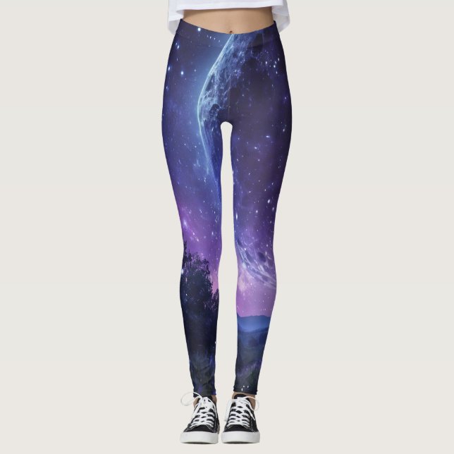 Leggings Grande Lune 🌕 Nuit Étoilée Magique (Anverso)